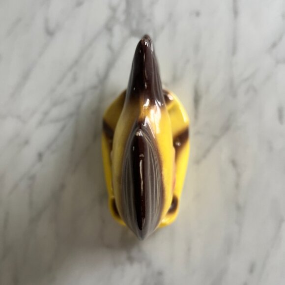 Vintage Yellow & Brown Ceramic Angelfish statuette - Picture 7 of 14